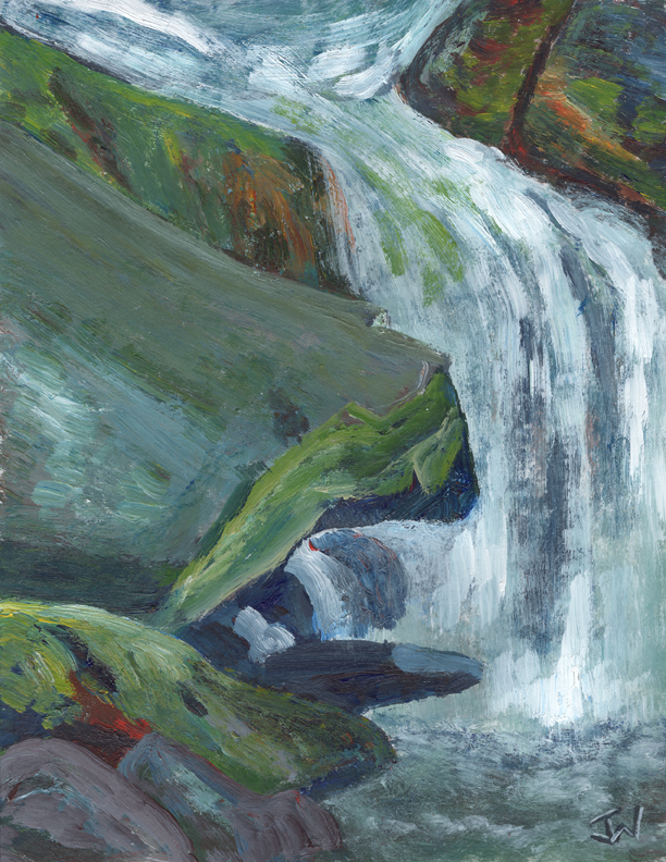 Acrylic on Cardstock 8.5 x 11in For Sale